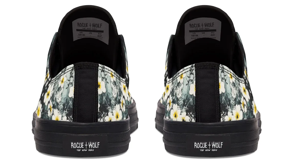 Mourning Petals Low Tops - Classic Premium Canvas Shoes with Comfortable and Durable Soles