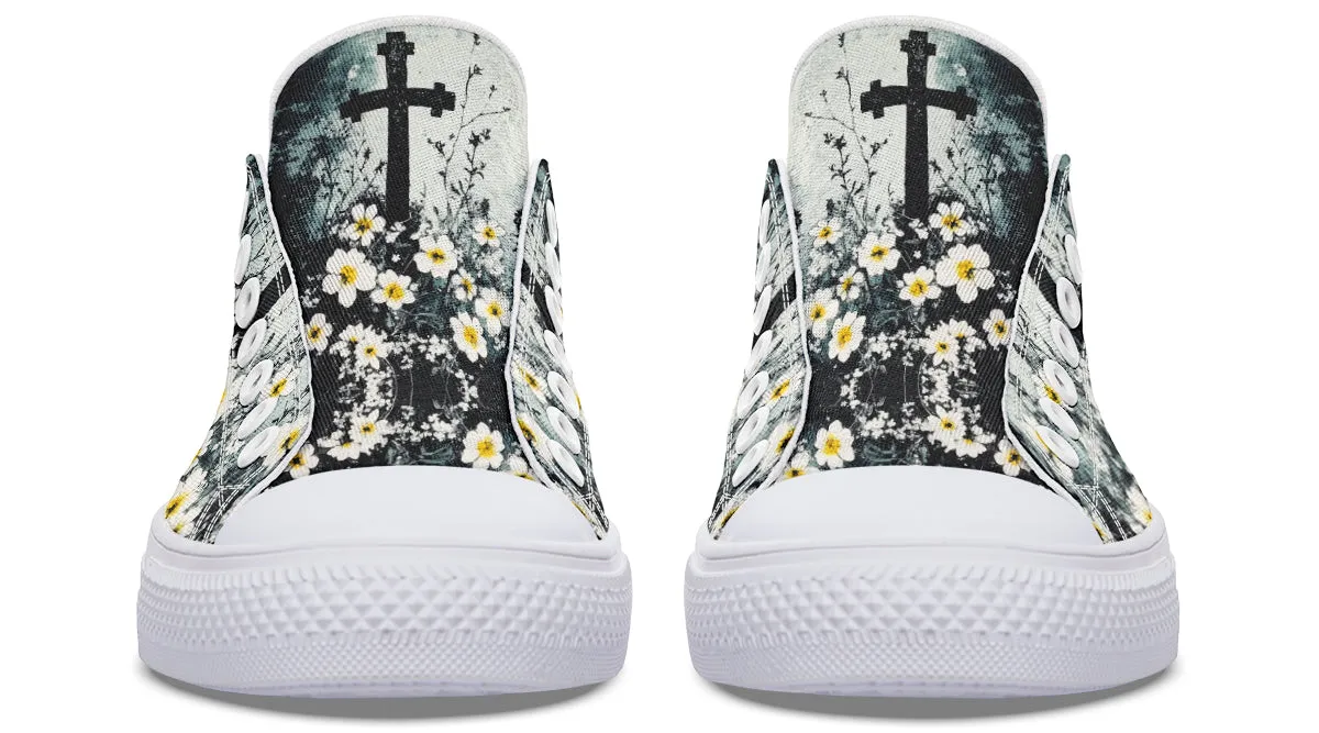 Mourning Petals Low Tops - Classic Premium Canvas Shoes with Comfortable and Durable Soles