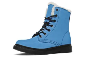 Ocean Wave Winter Boots - Warm Micro-Suede Doc-Style Boots Lined with Vegan Wool