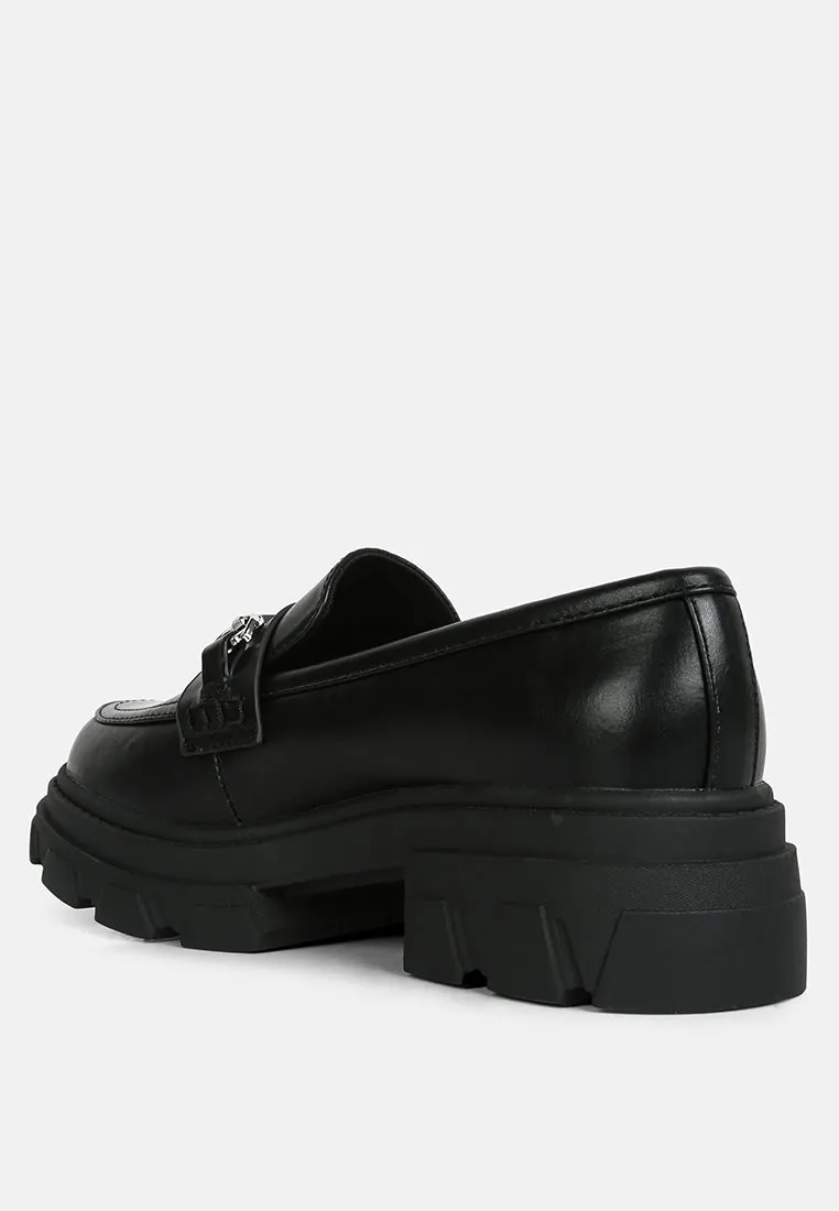 Oklyn Horsebit Emblesihed Chunky Platform Loafers By Ruw