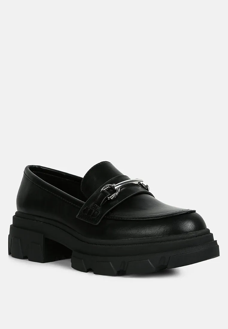 Oklyn Horsebit Emblesihed Chunky Platform Loafers By Ruw