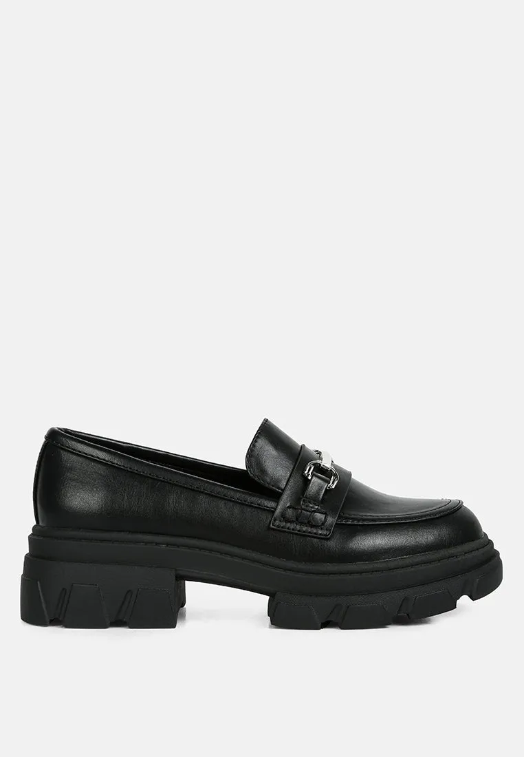 Oklyn Horsebit Emblesihed Chunky Platform Loafers By Ruw