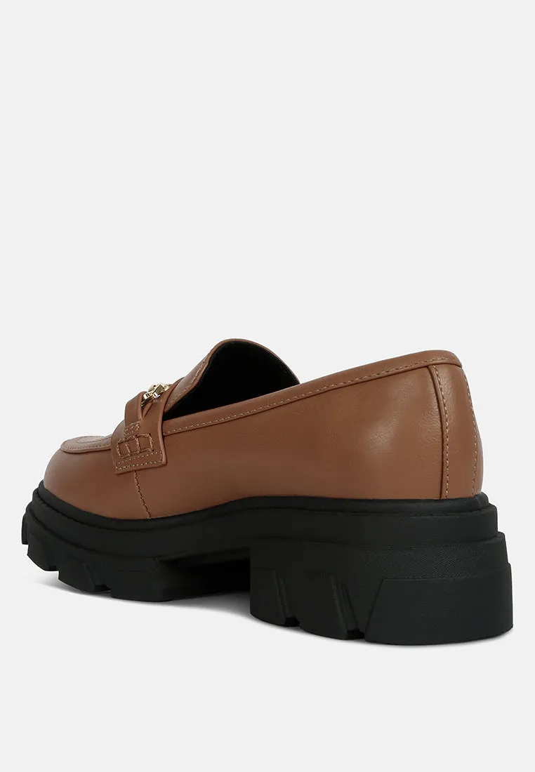 Oklyn Horsebit Emblesihed Chunky Platform Loafers By Ruw