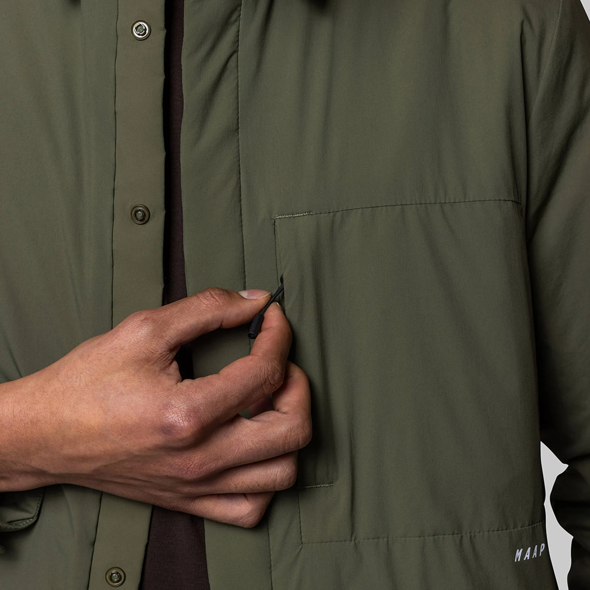 Padded Overshirt - Light Moss