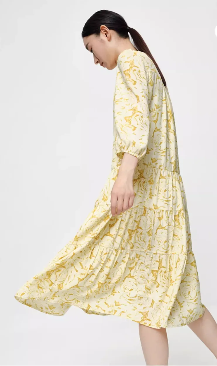 PRETTY YELLOW FLORAL DRESS