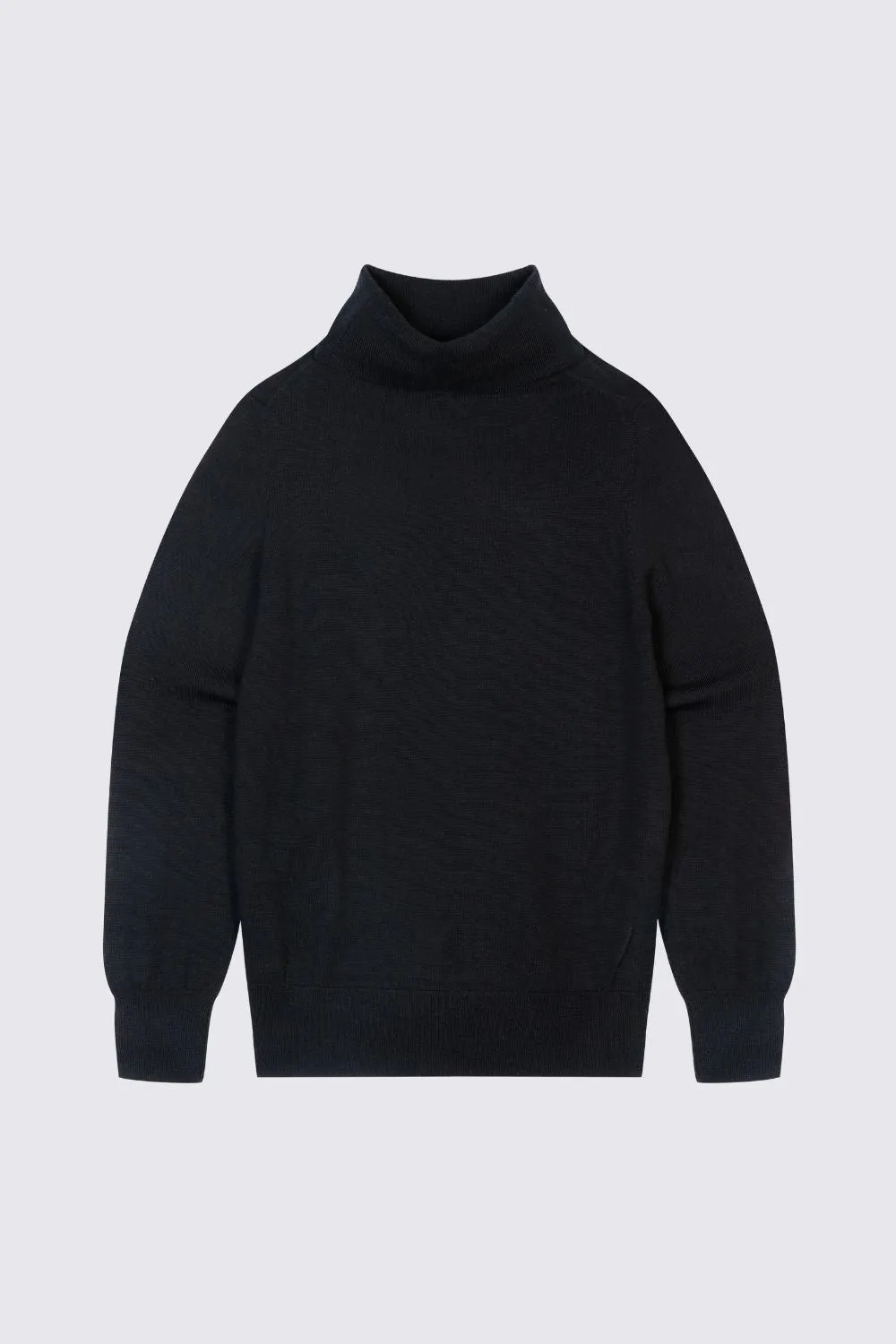 RHIANNON MERINO ROLL NECK JUMPER (BLACK)