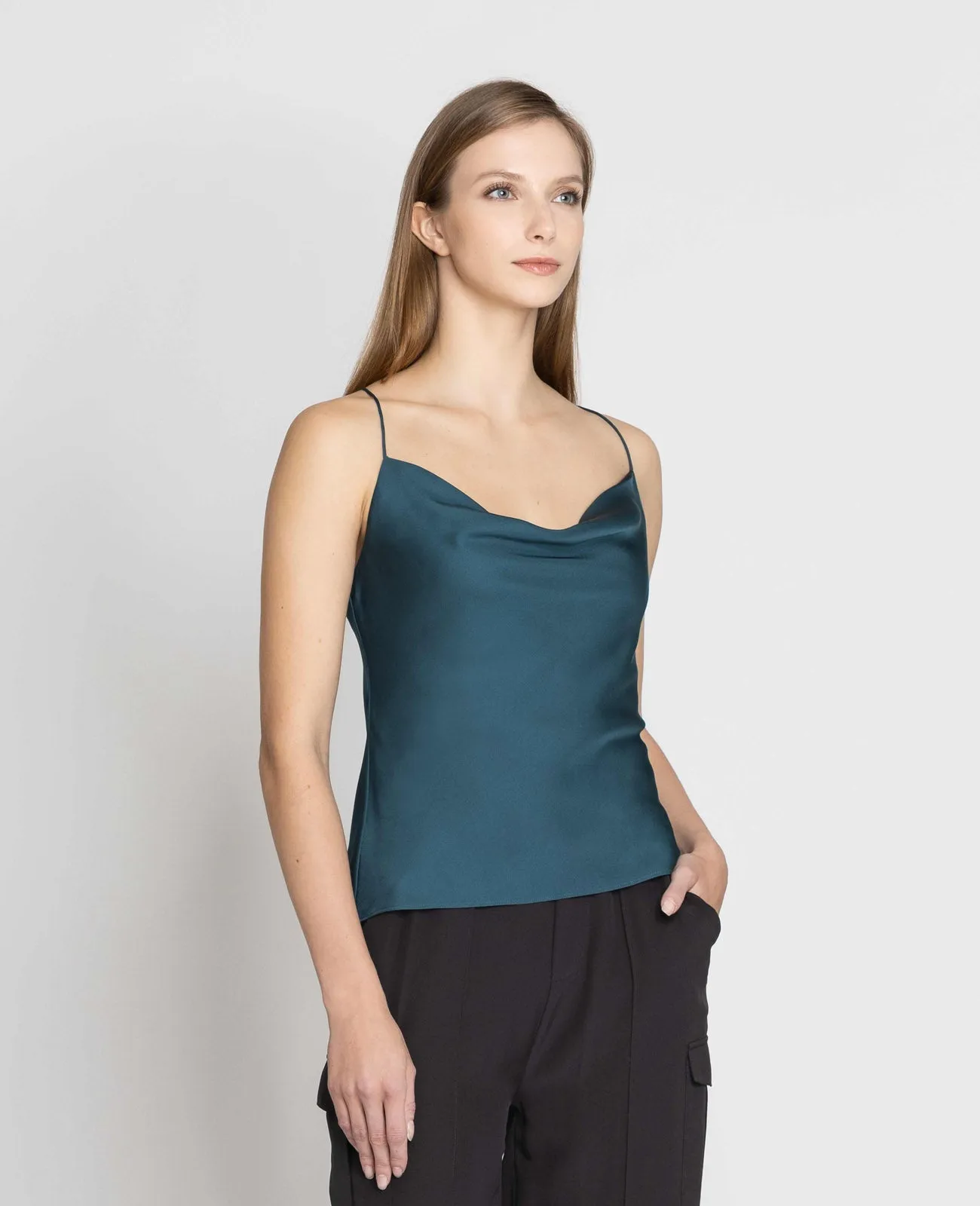 Silk Cowl Neck Camisole