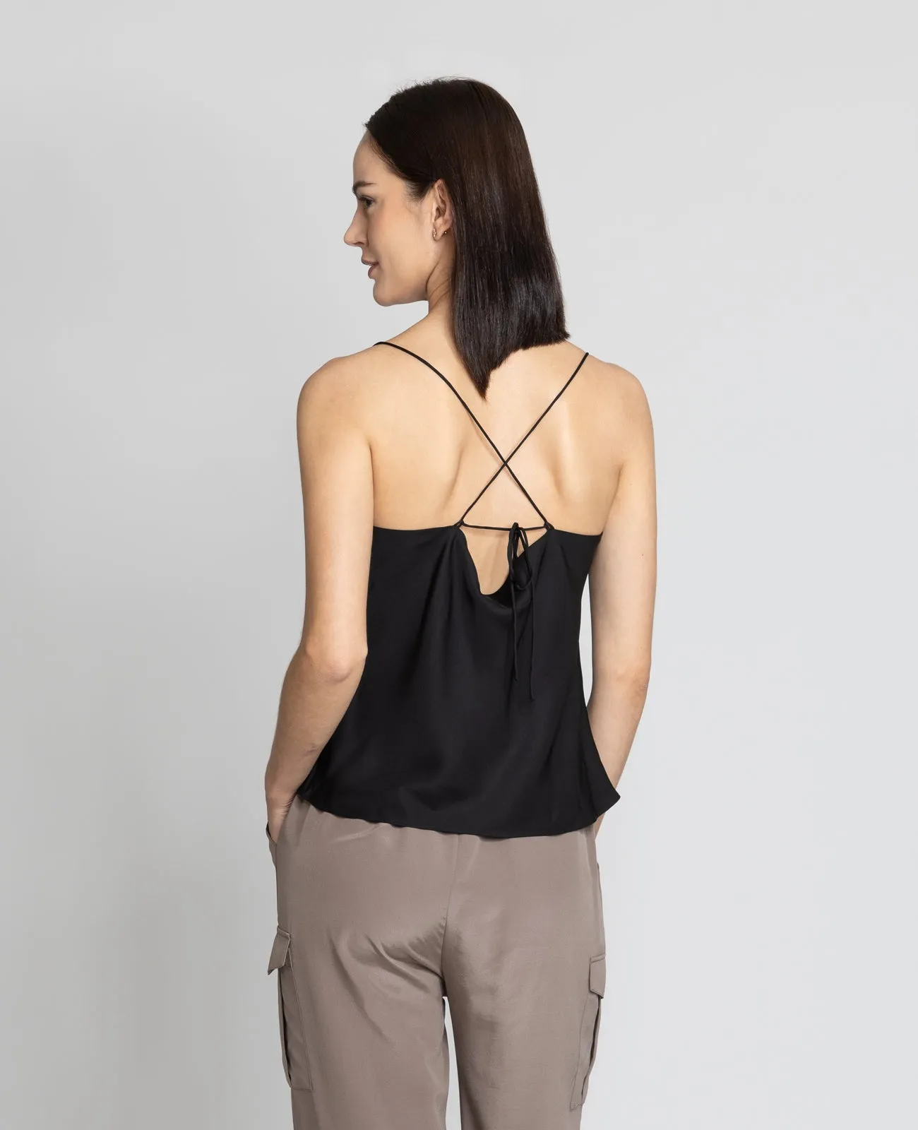 Silk Cowl Neck Camisole