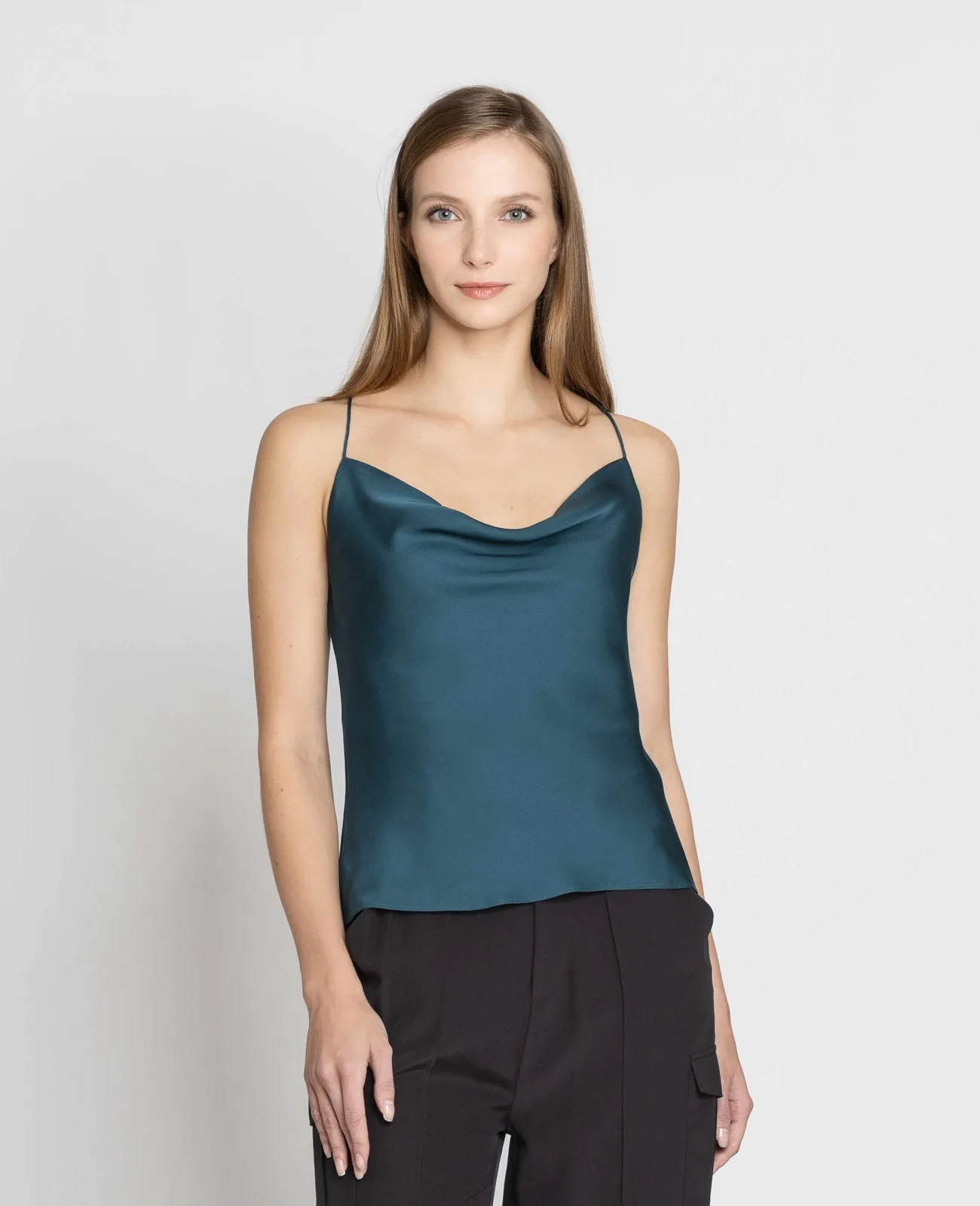 Silk Cowl Neck Camisole