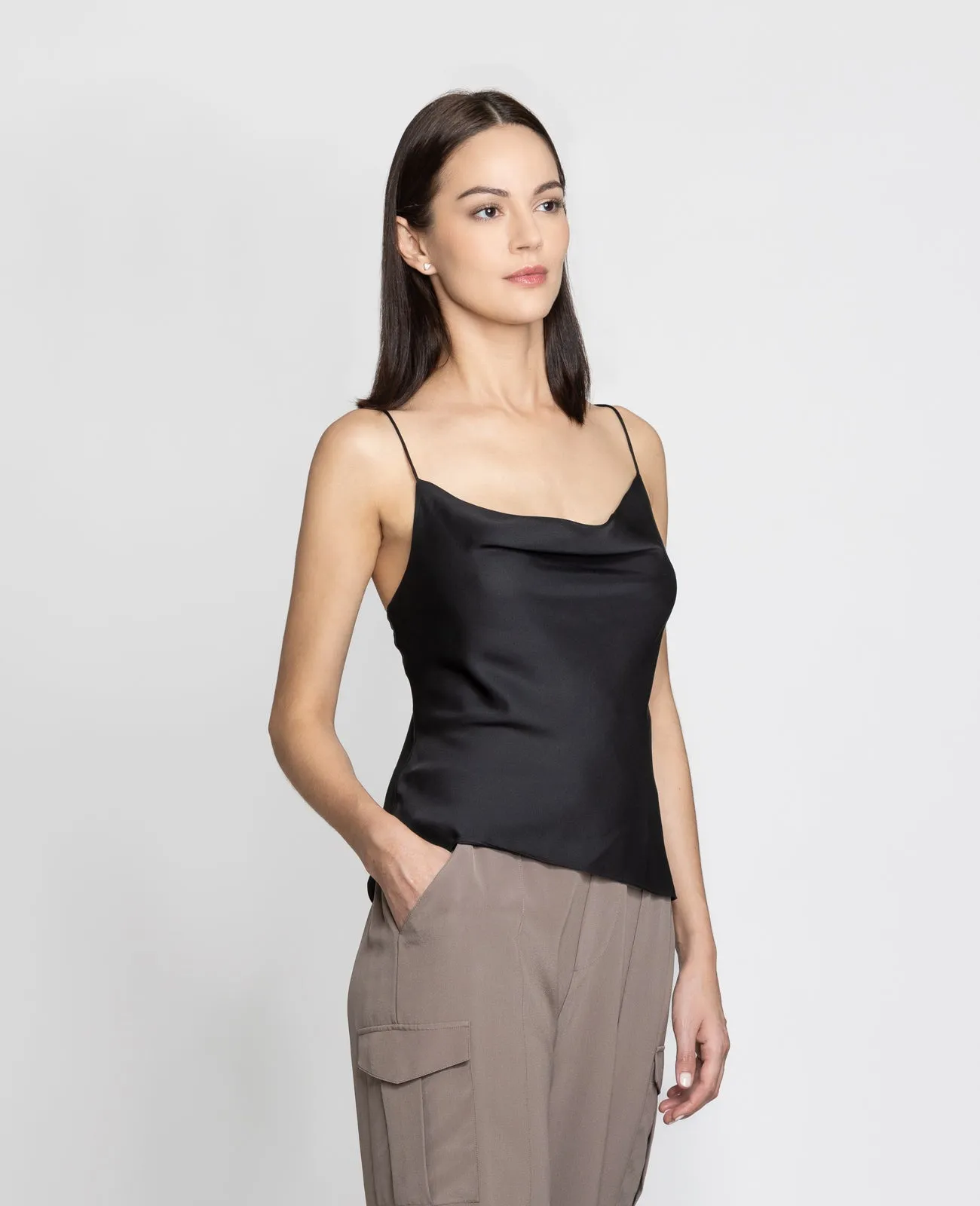 Silk Cowl Neck Camisole