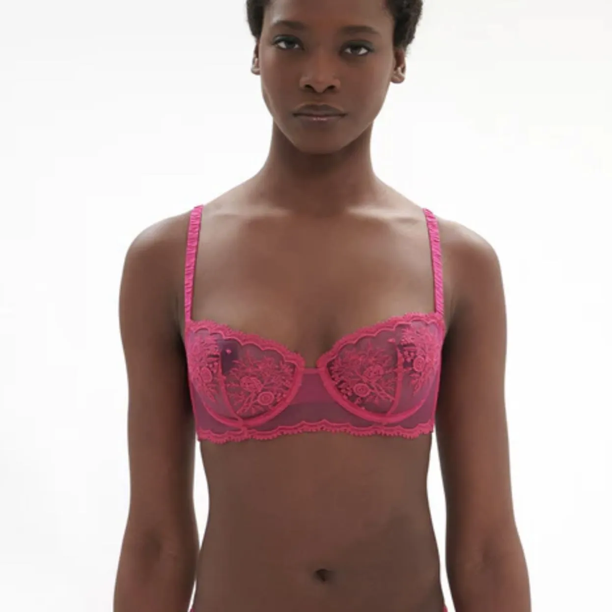 Simone Perele Intrigue Demi Cup Bra 1E2330 in Disco Pink