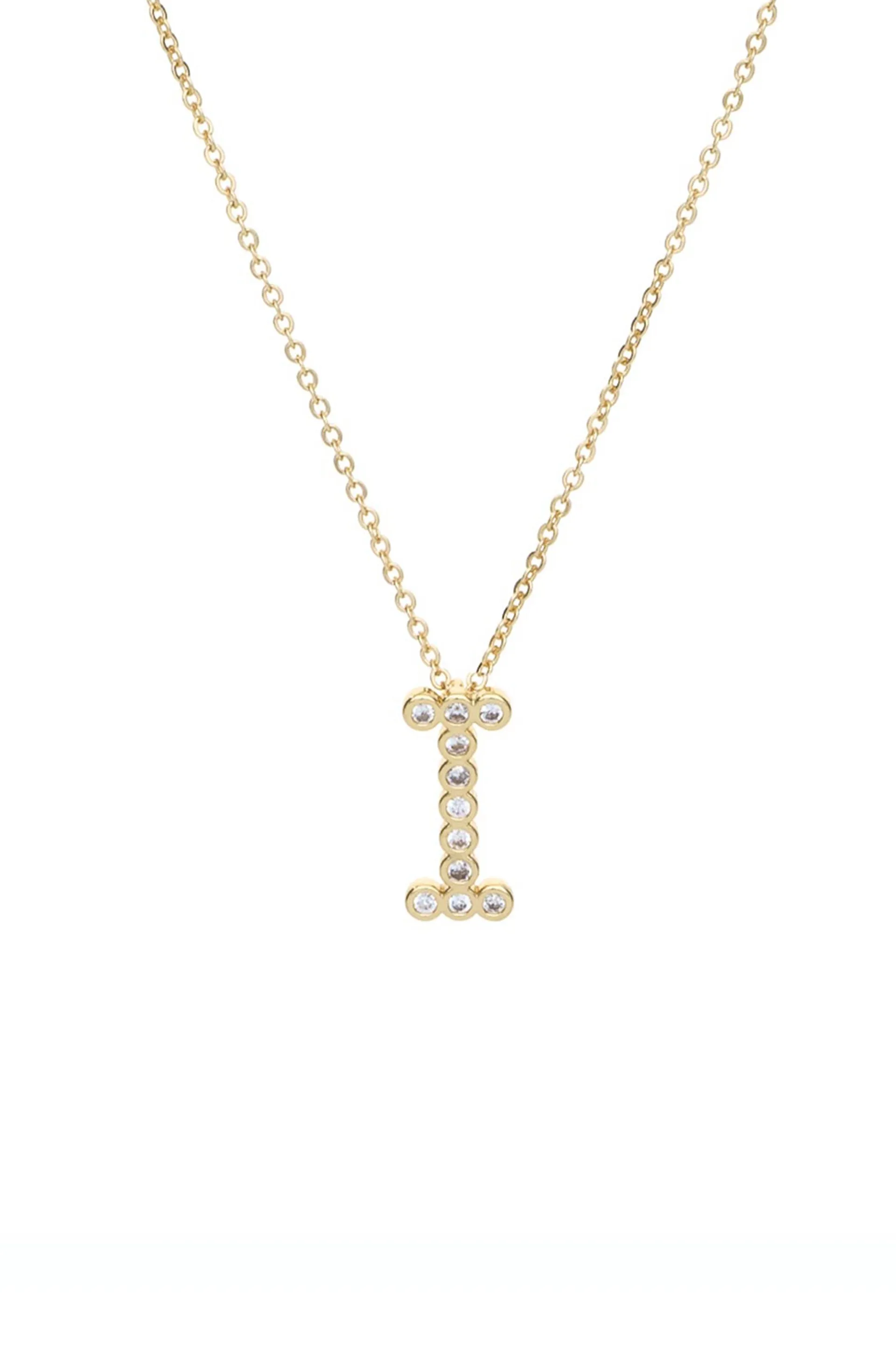 Simple Crystal Initial Necklace