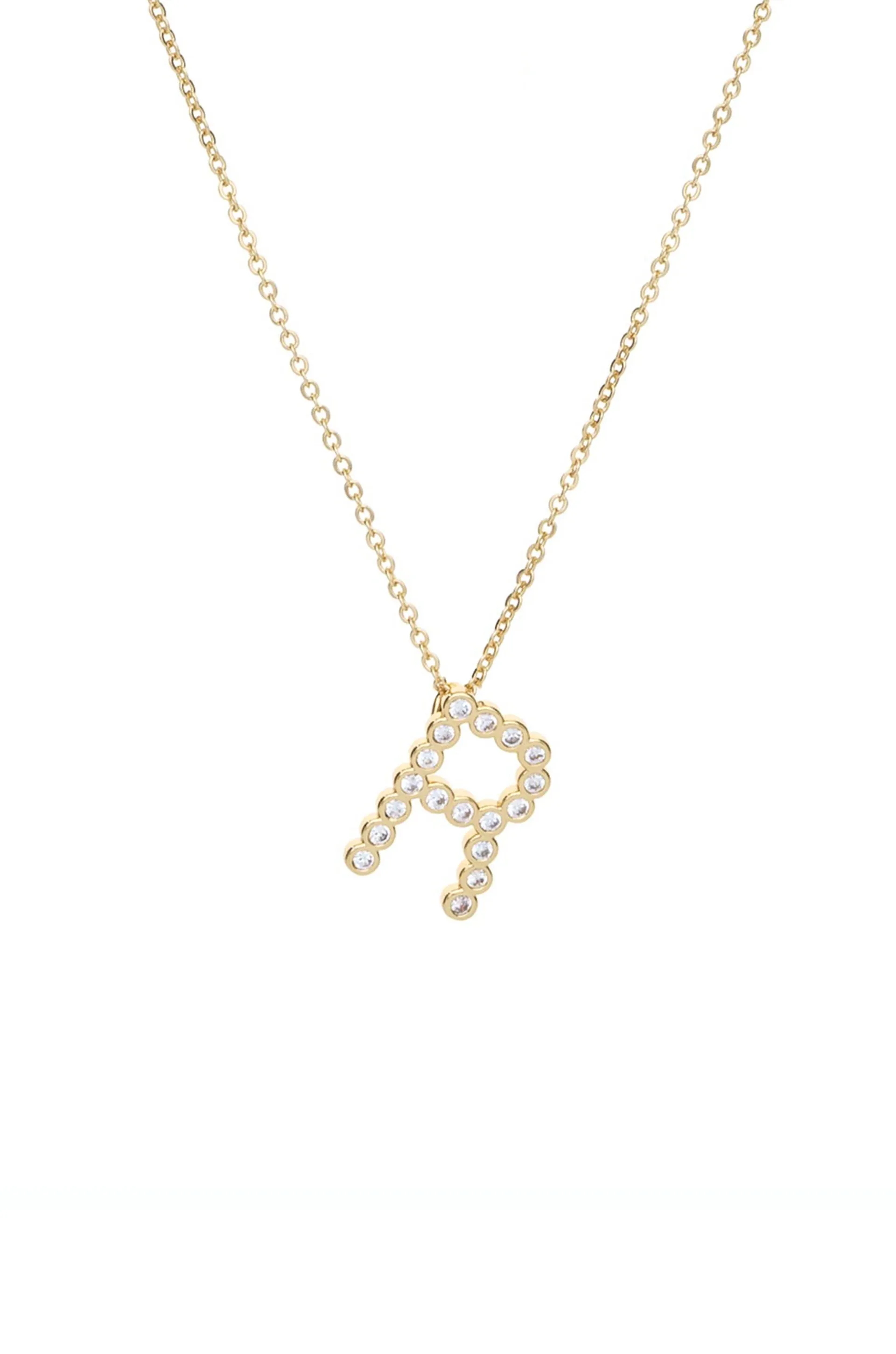 Simple Crystal Initial Necklace