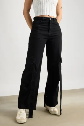 Smoky Black Cargo Jeans