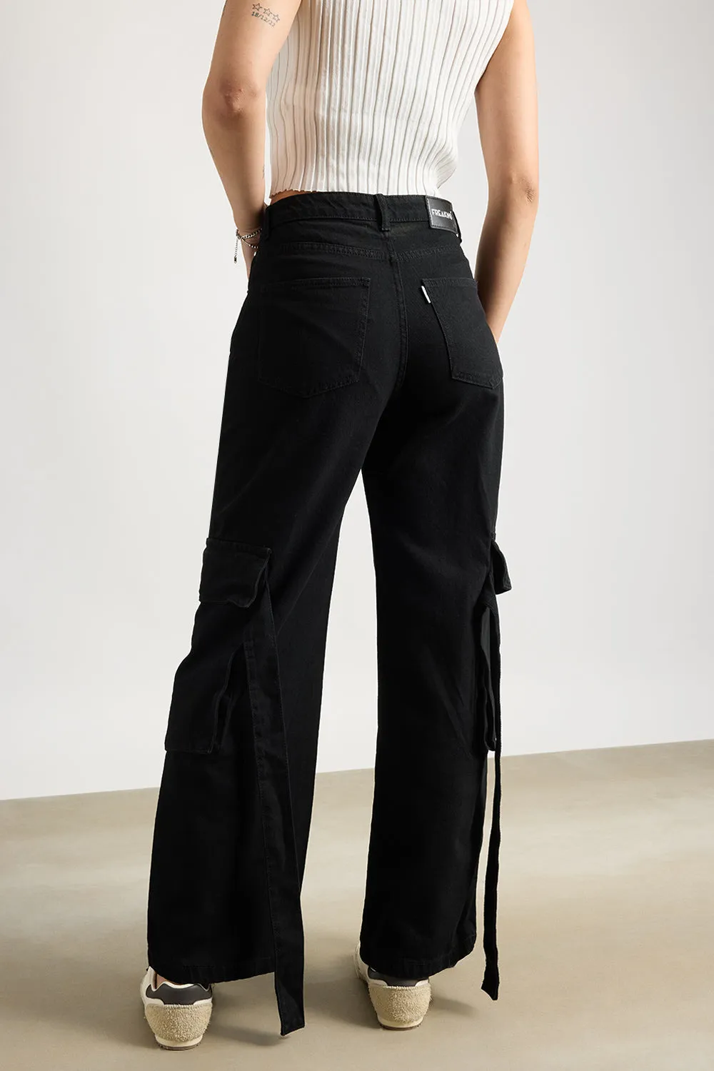 Smoky Black Cargo Jeans