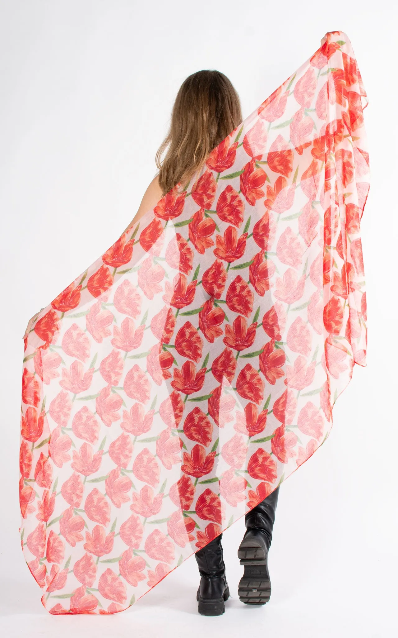 Tulip Print Scarf | Pink