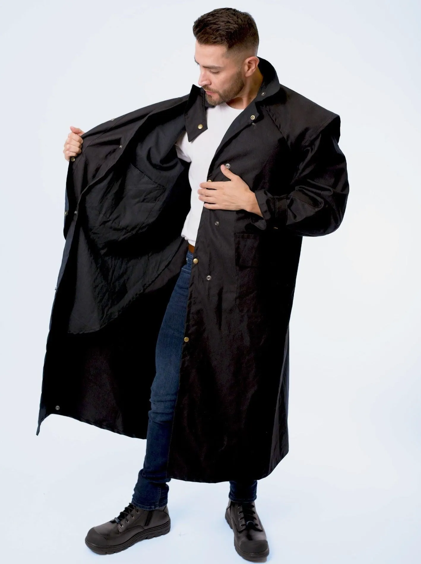 Unisex Full-length Dryskin Riding Coat with Hood