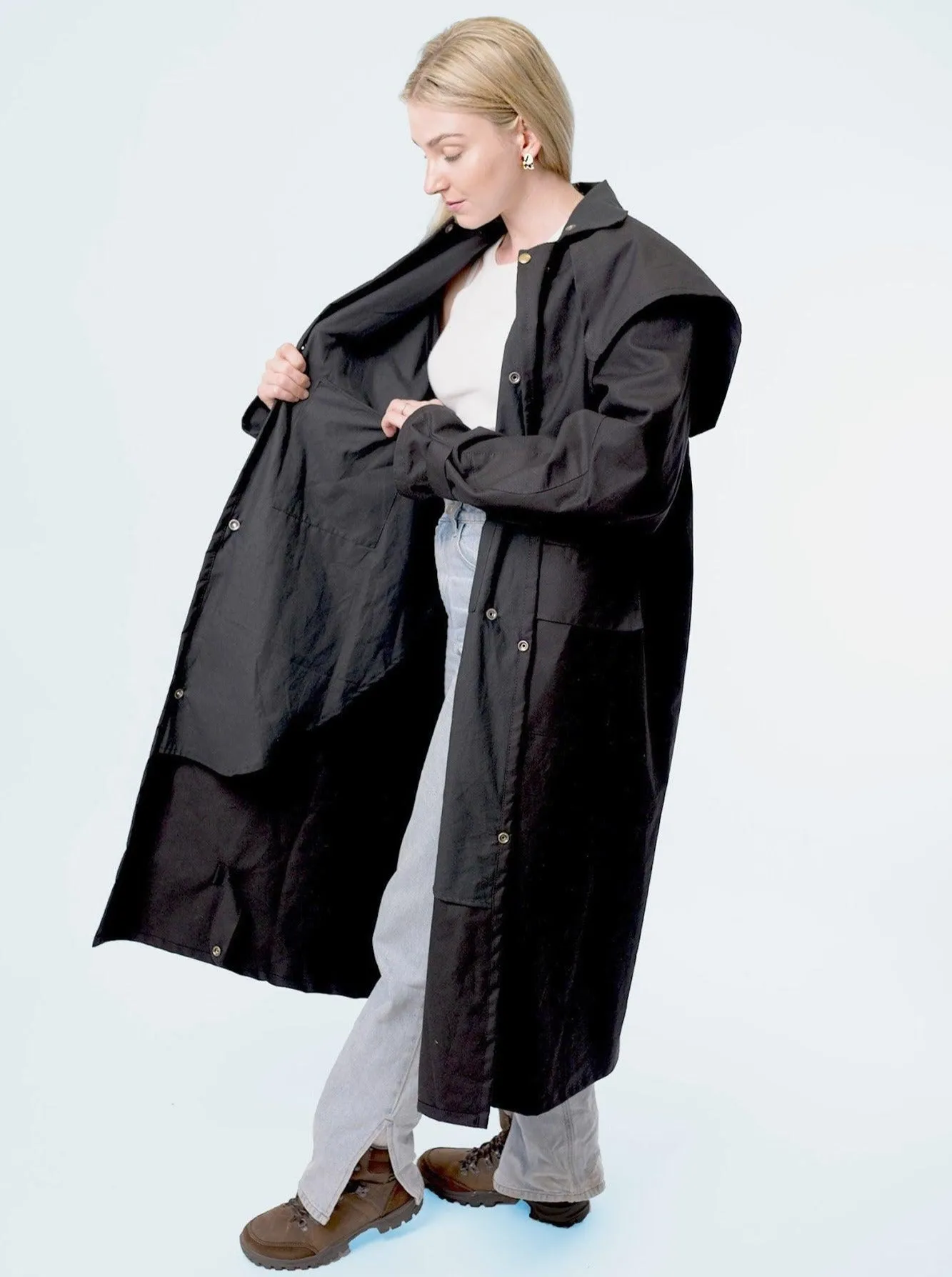 Unisex Full-length Dryskin Riding Coat with Hood