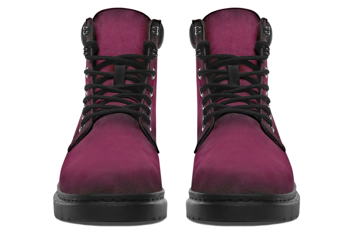 Wicked Berry Classic Boots - High Quality Micro-Suede Weatherproof Vegan Shoes with Stitched on Soles