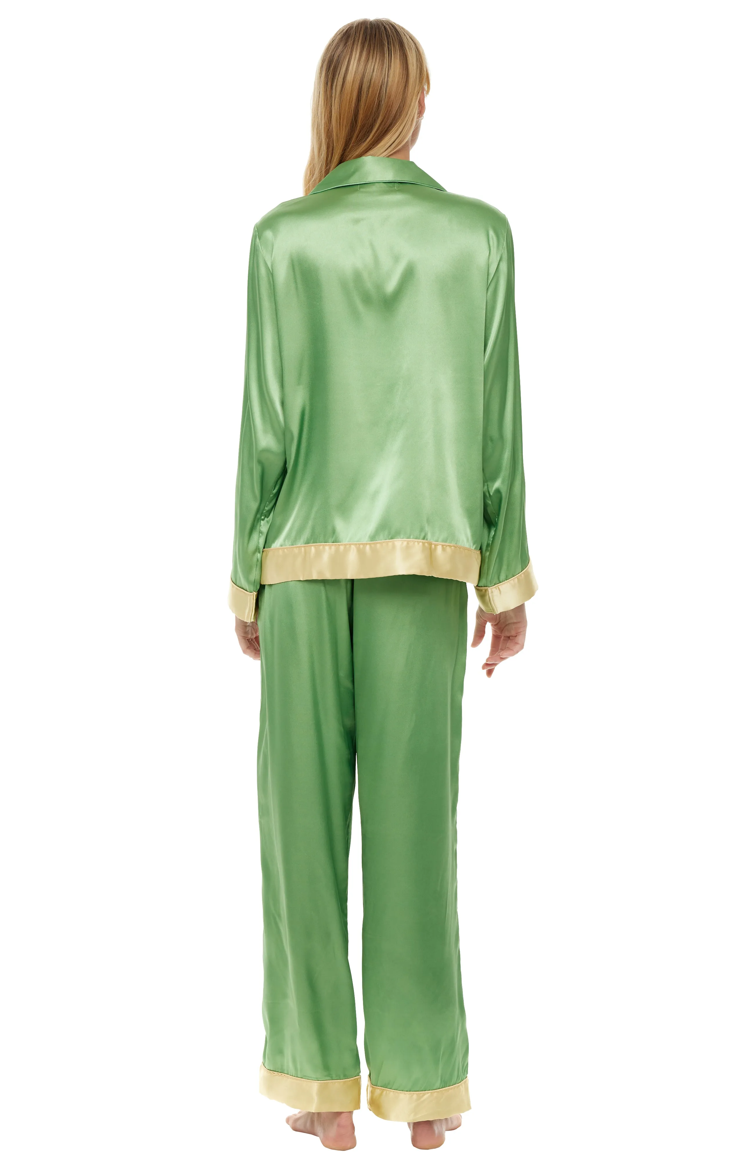 Women's Satin Pajama Set with Pockets