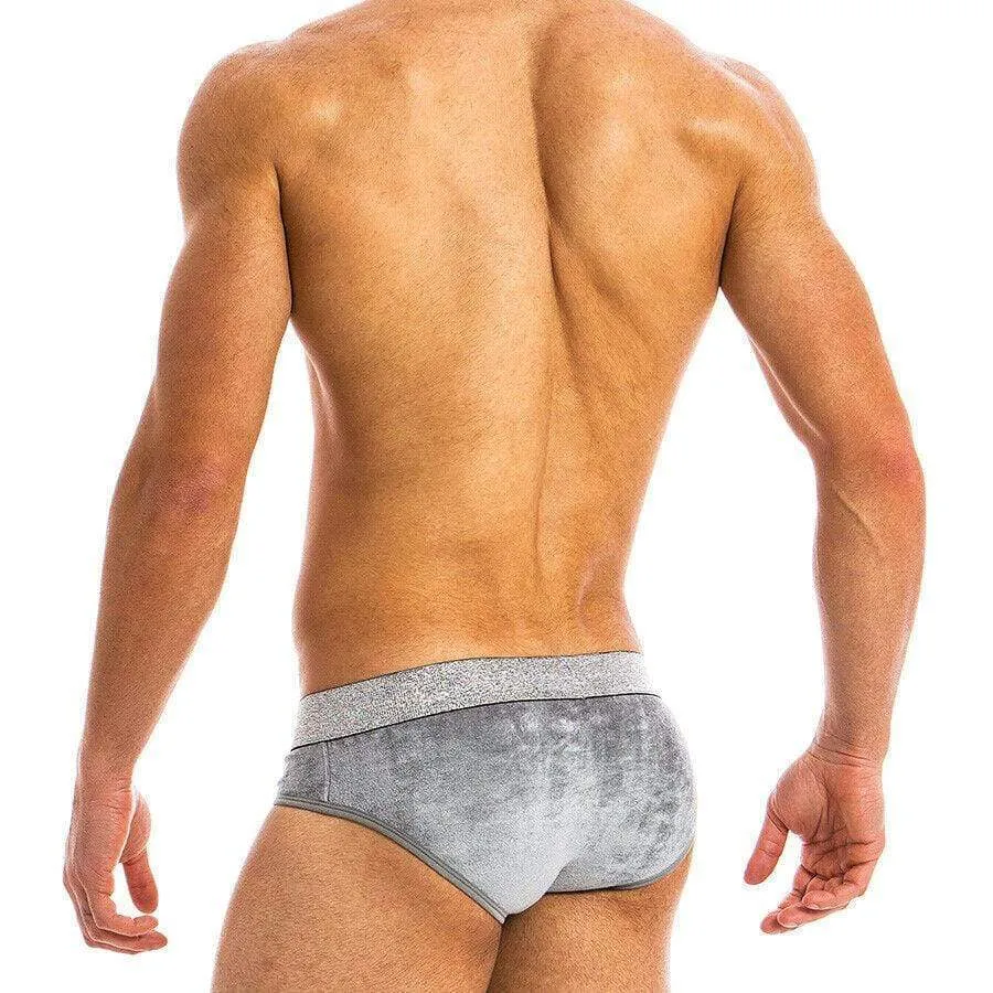 XL Modus Vivendi Brief X-Lux Slip High Quality Velvet Grey 19814 B47