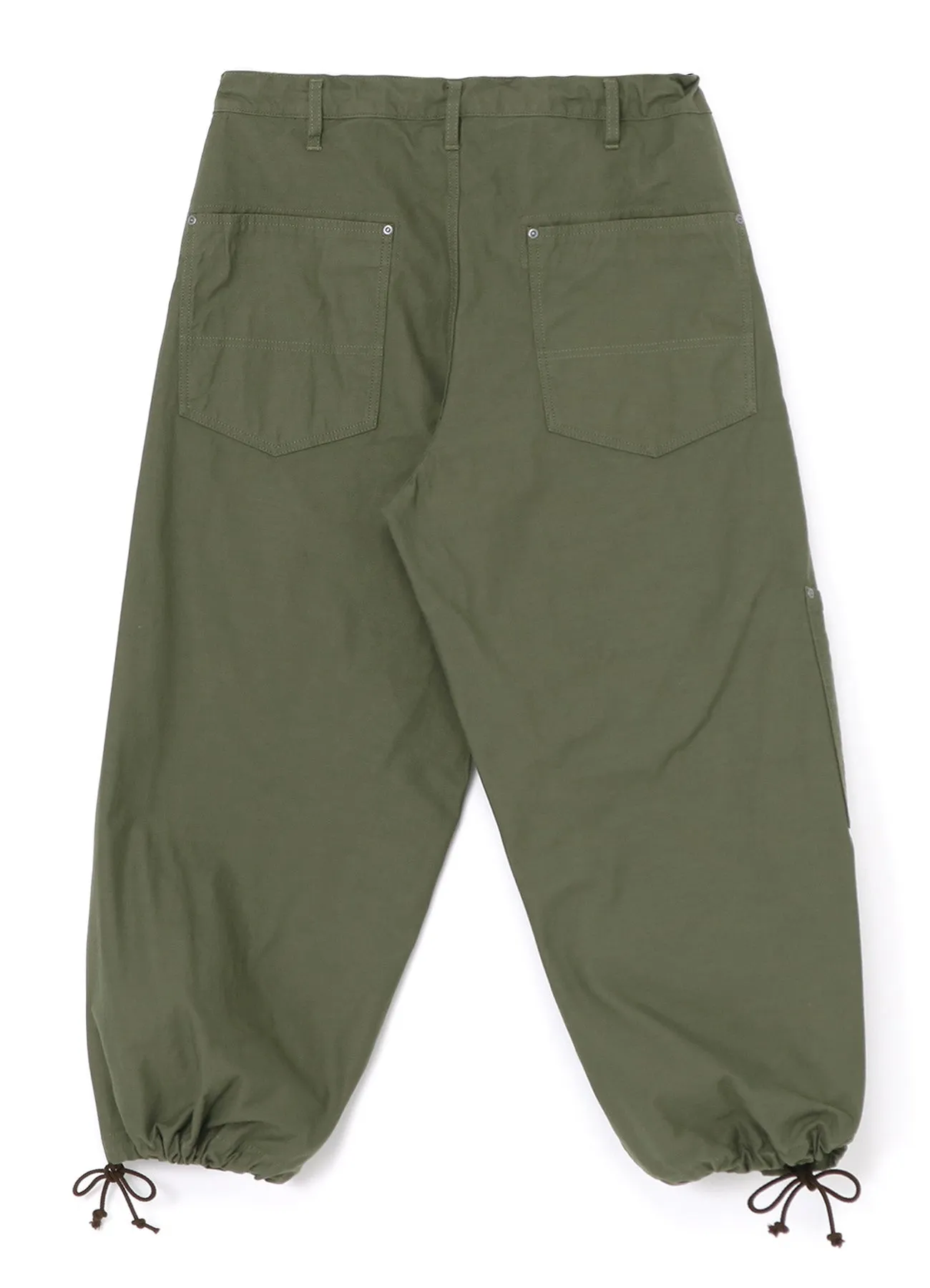 [Y's-Black Name]BACKSIDE SULFURIZATION SATIN WAIST BELT PANEL WORK PANTS